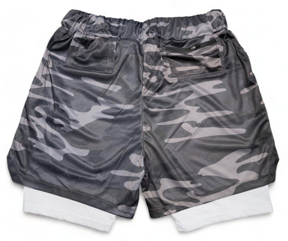 Dual Layer Training Shorts - Camo
