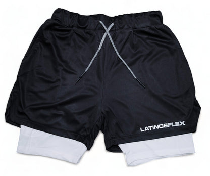 Dual Layer Training Shorts - Black