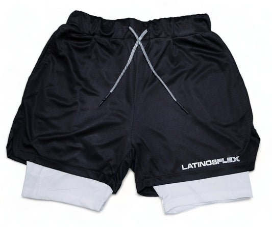 Dual Layer Training Shorts - Black
