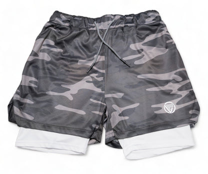 Dual Layer Training Shorts - Camo